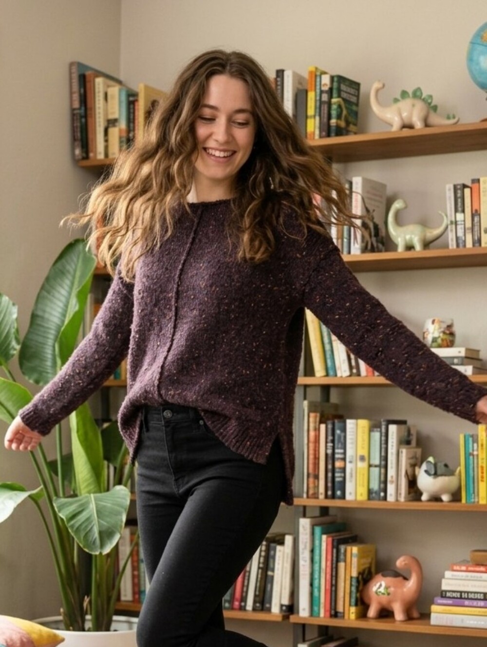 J. Jill Multicolor Speckled Heathered Knit Sweater - XS